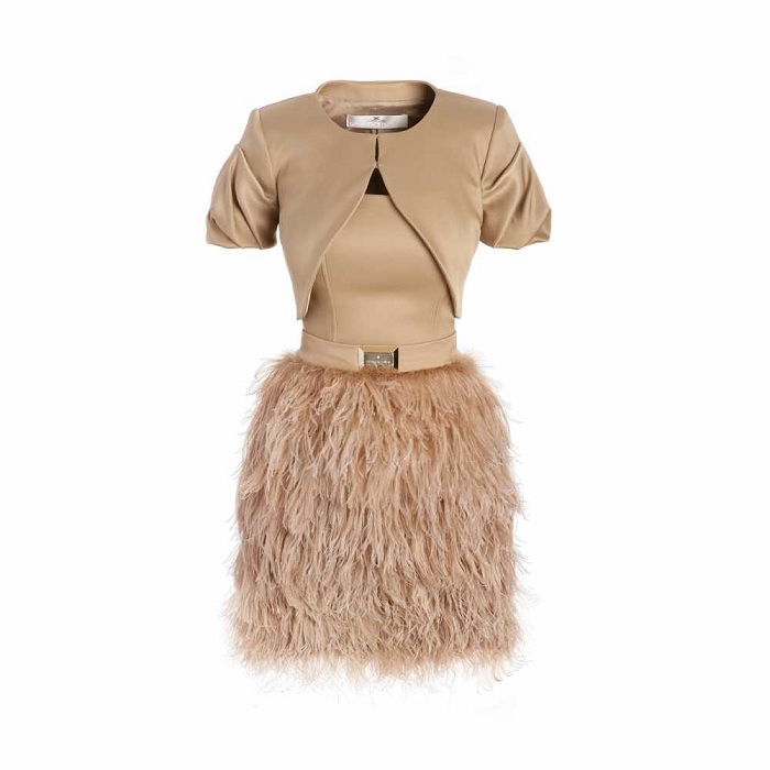 Abito con piume elisabetta shop franchi