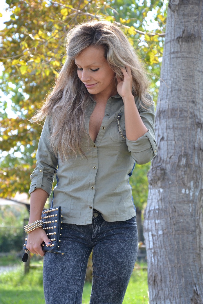 military shirt and ankle boots - it-girl by Eleonora Petrella