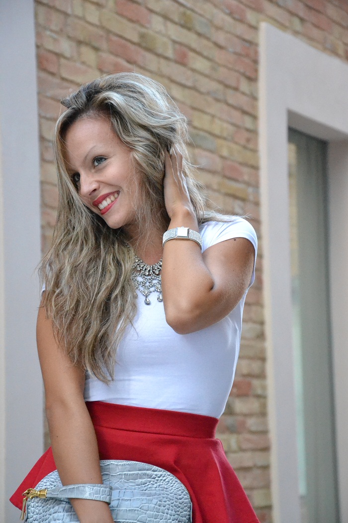 Peplum red on sale skirt