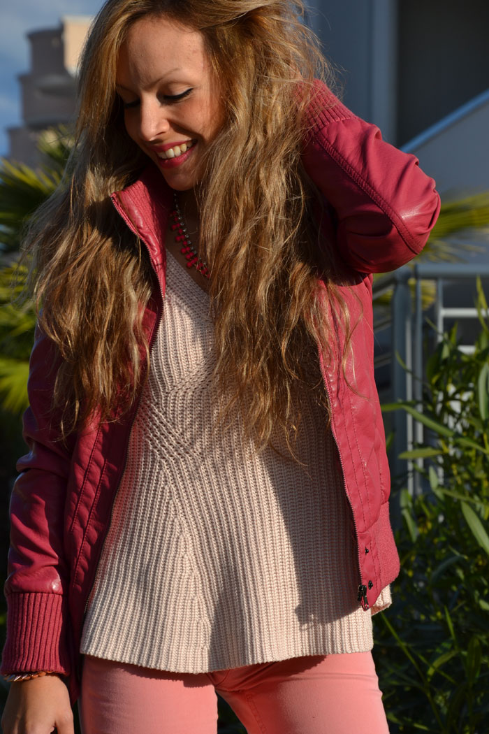 Bershka pink jacket, Elisabetta Franchi bag and Jeffrey Campbell Lita - It-girl by Eleonora Petrella