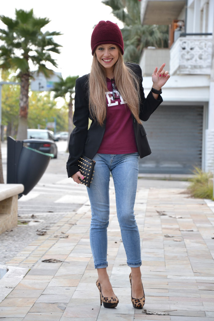 Topshop Geek burgundy t-shirt - It-Girl by Eleonora Petrella