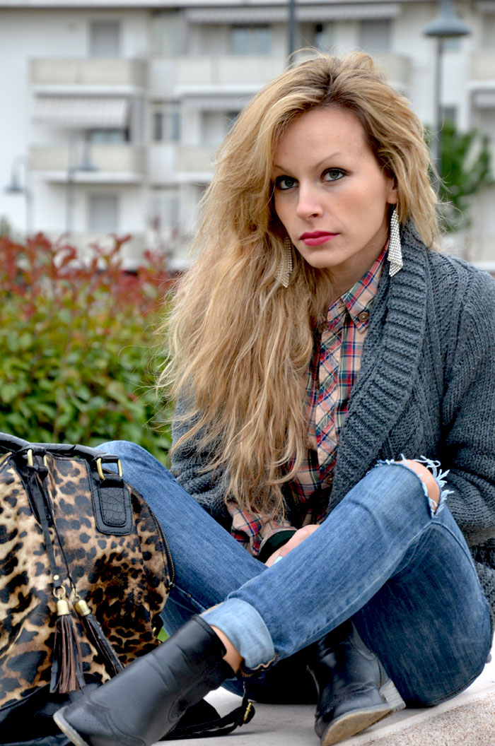 Plaid print shirt and replay jeans - It-Girl by Eleonora Petrella