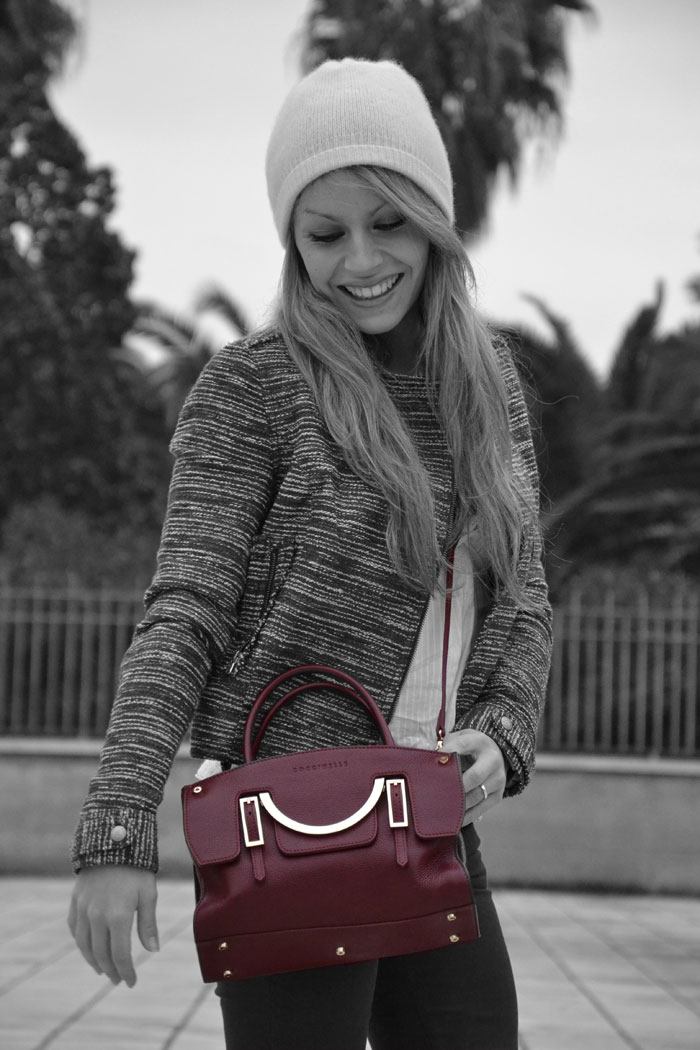 Burgundy trend and Coccinelle Celeste bag - It-Girl by Eleonora Petrella