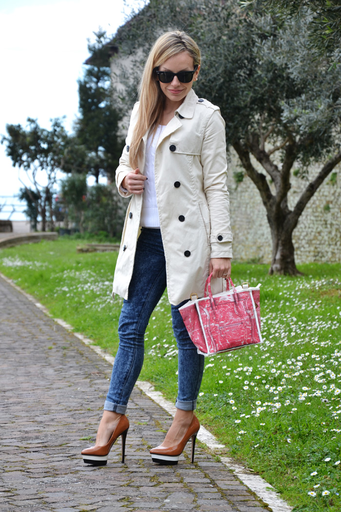 Bershka white trench and Banana Taipei Meat Lover C. bag - outfit fashion blogger It-Girl by Eleonora Petrella