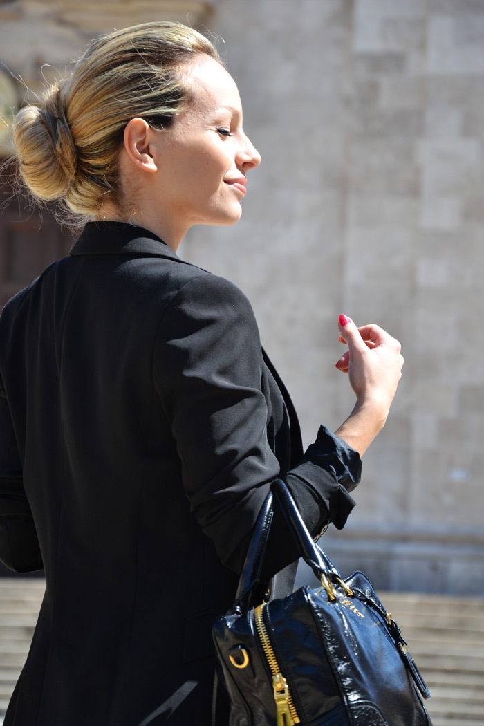 Pink chiffon dress, Prada bag and Zara black heels - Italian fashion blogger It-Girl by Eleonora Petrella
