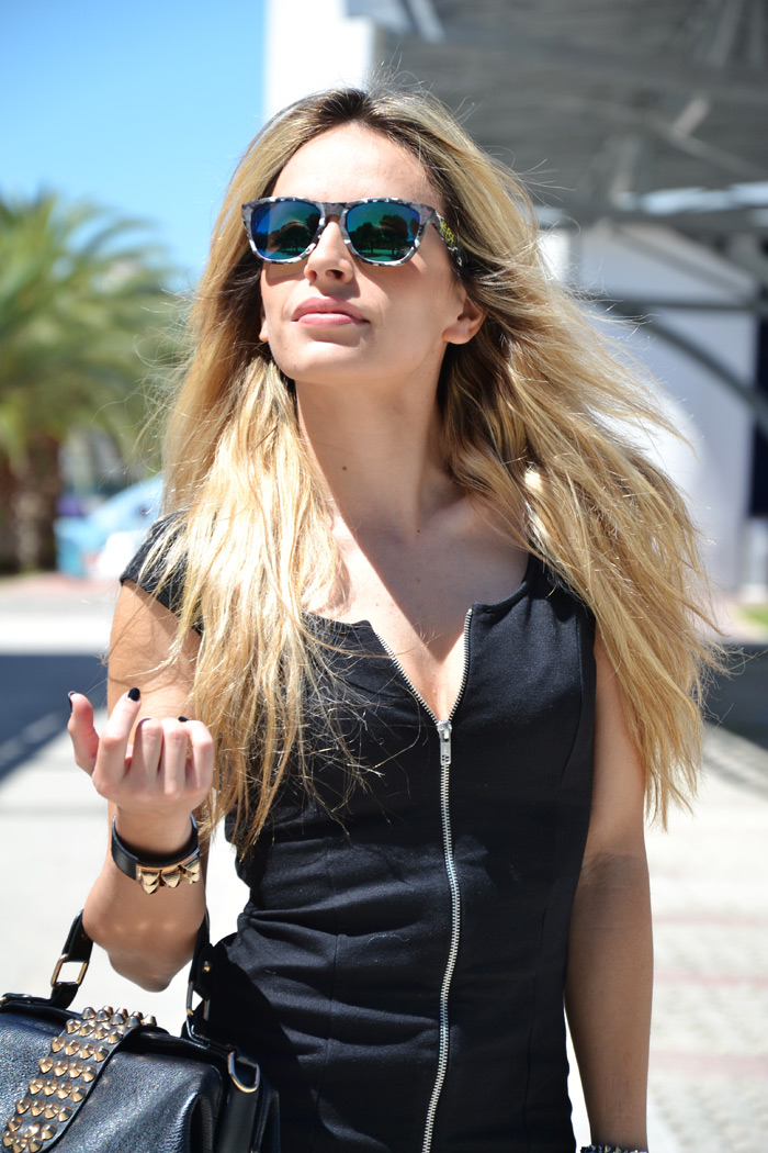 Outfit fashion blogger mirrored sunglasses and Oasap bag - It-Girl by Eleonora Petrella