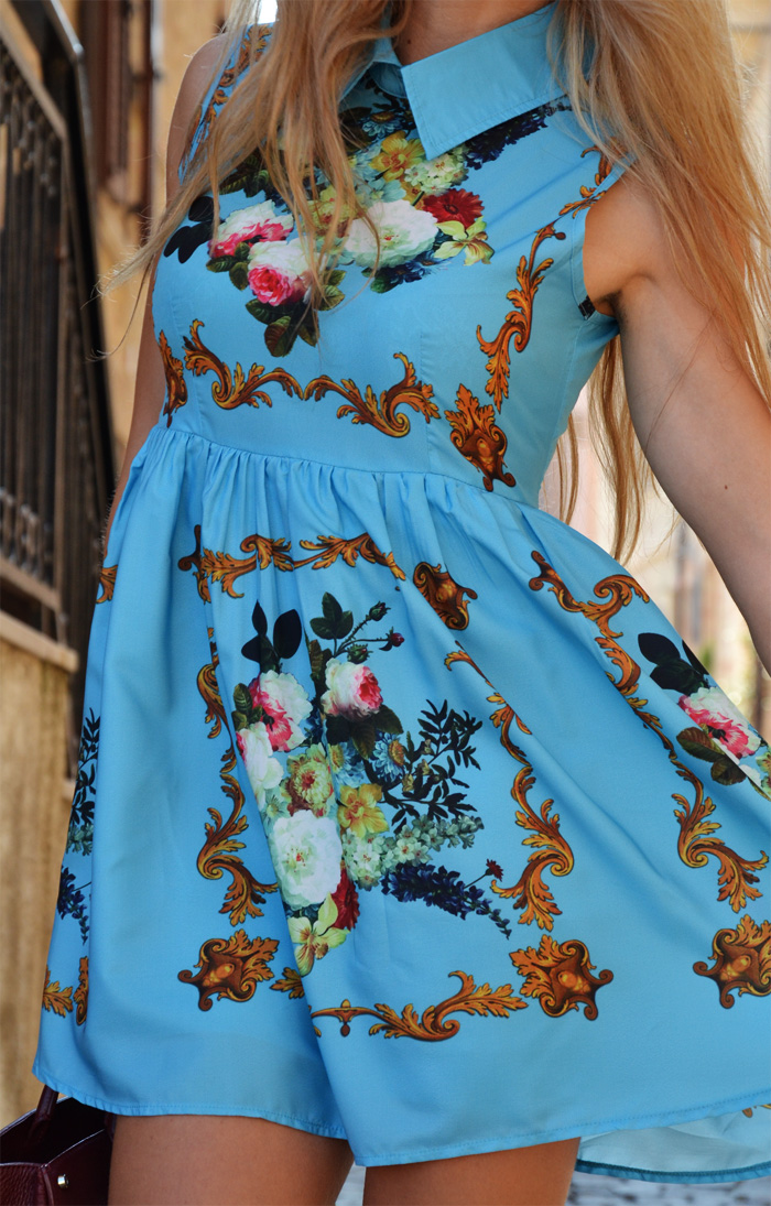 Romwe retro printing dress - outfit summer fashion blogger It-Girl by Eleonora Petrella