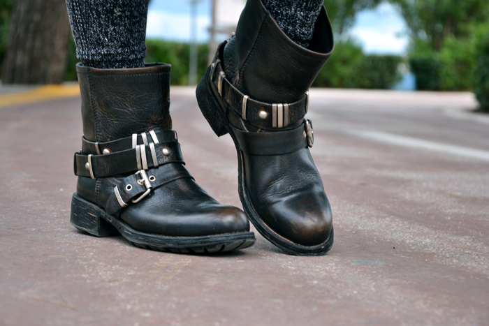 H&M faux fur vest - Cult shoes anfiki biker boots - sporty comfy look italian fashion blogger It-Girl by Eleonora Petrella