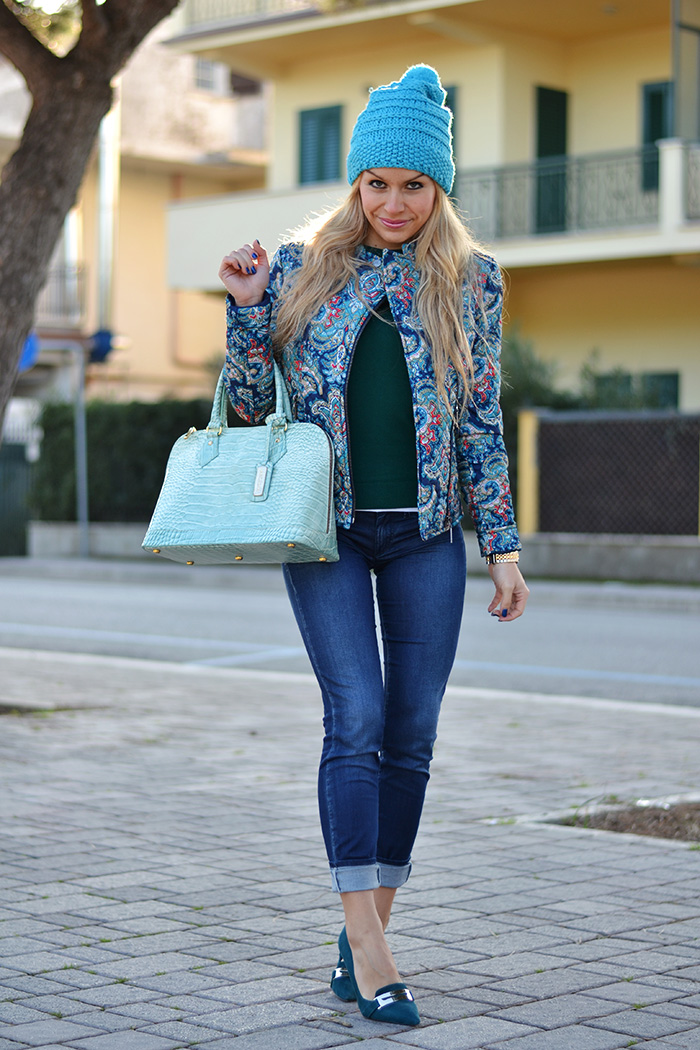 Stradivarius jacket, Gas Pop-up jeans, Menbur shoes tacones, Arcadia bags bolsas - outfit italian fashion blogger It-Girl by Eleonora Petrella