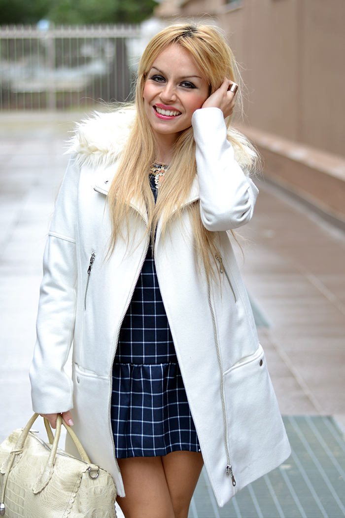 Romwe dress, H&M jackets and coats, Furla bauletto borse Candy bag, Zara heels – outfit elegant chic Italian fashion blogger It-Girl by Eleonora Petrella