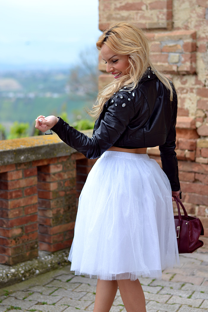 Gonna tutu tulle skirt, ballerina skirt, chiffon skirt, piùstyle shopping online – outfit spring 2014 italian fashion blogger It-Girl by Eleonora Petrella
