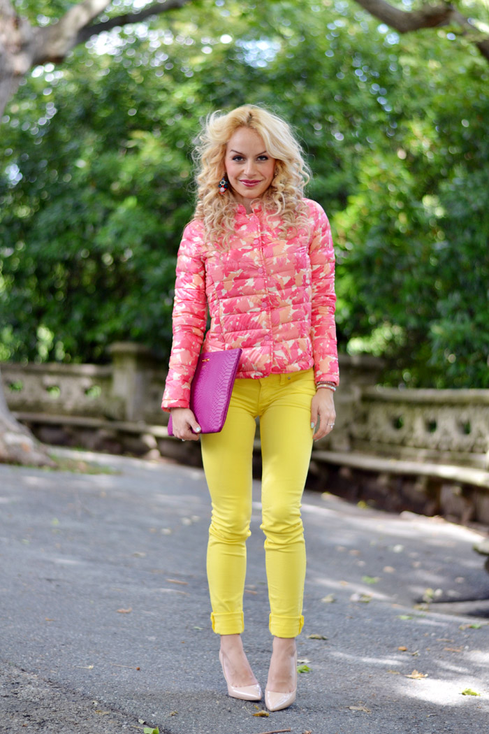 Piumino 100 grammi Bomboogie - outfit primaverile - pantaloni gialli FreeSoul - It-Girl by Eleonora Petrella