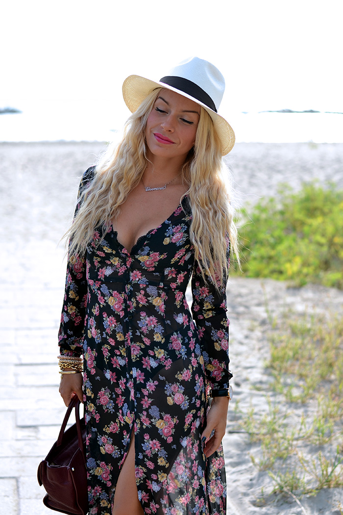 Panama, Borsalino panama, Headict, floral boho maxi dresses, outfit summer 2014 italian Fashion blogger It-Girl by Eleonora Petrella