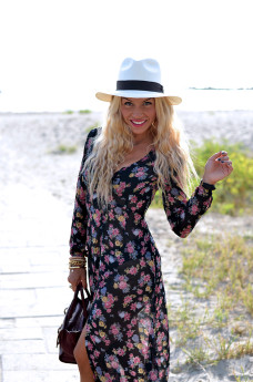 Panama, Borsalino panama, Headict, floral boho maxi dresses, outfit summer 2014 italian Fashion blogger It-Girl by Eleonora Petrella