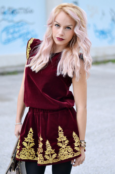 blonde and Pink Hair, Bicolor hair, tendenze capelli 2014, L’Oreal hair chalk, Chicwish spedizioni Italia, Michael Kors Selma bag