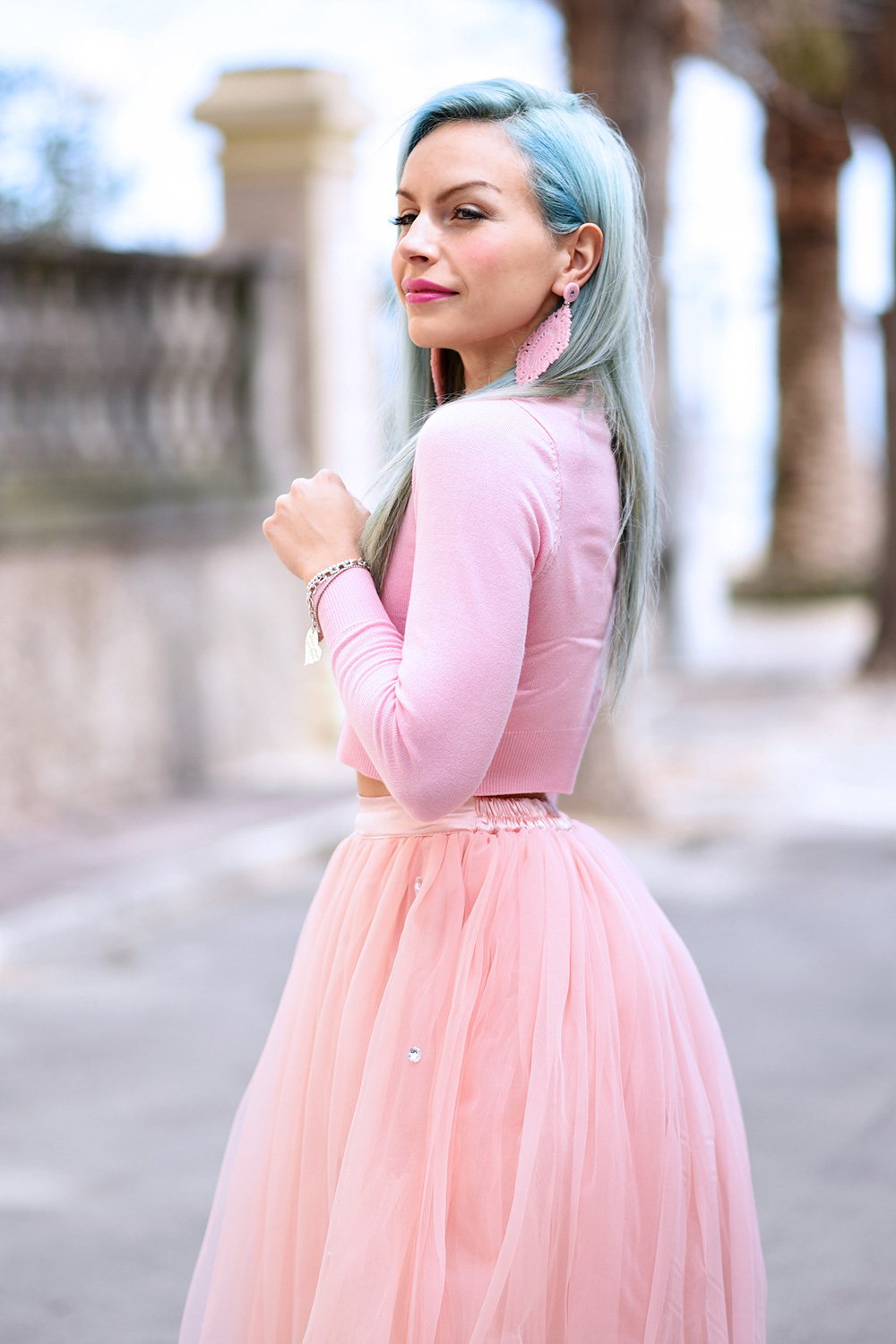 How to wear a Tutu skirt, tulle skirt, Chicwish Italia, Miss Guided heels, pink look idea, spring outfit, idea look elegante particolare primavera 2015 It-Girl by Eleonora Petrella