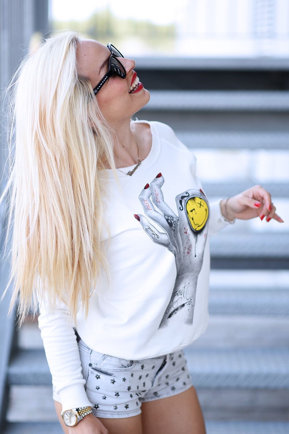 Tract t-shirt, felpe per la primavera/estate 2015, denim shorts, Hawkers occhiali da sole prezzi, Hawkers sunglasses, U.S. Polo scarpe – outfit fashion blogger It-Girl by Eleonora Petrella
