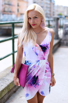 floral dress, Oasap dress, fashion dress, The peach box jewelry, Thepeachbox opinioni prezzi spese di spedizione, thepeachbox dogana - outfit summer 2015