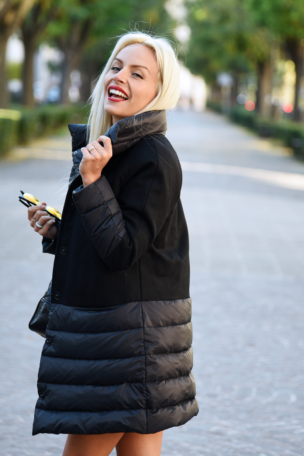 piumini invernali, giubbotto nero inverno 2015 - outfit fashion blogger It-Girl by Eleonora Petrella